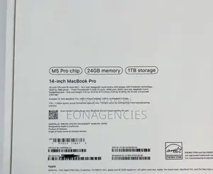 New Laptop Apple MacBook Pro 2026 M5 Pro 24GB Apple M5 Pro SSD 1T