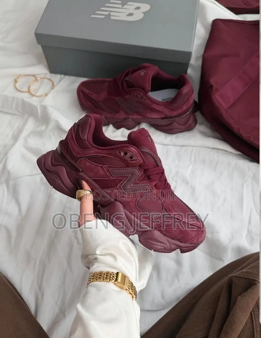 Original New Balance 9060 Burgundy Suede