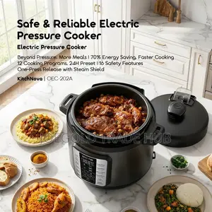 Rice Cooker (Oraimo KitchNova 1200W 6L Pressure Cooker)