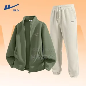 Warrior Fleece Zip Jacket Jogger Tracksuit Set