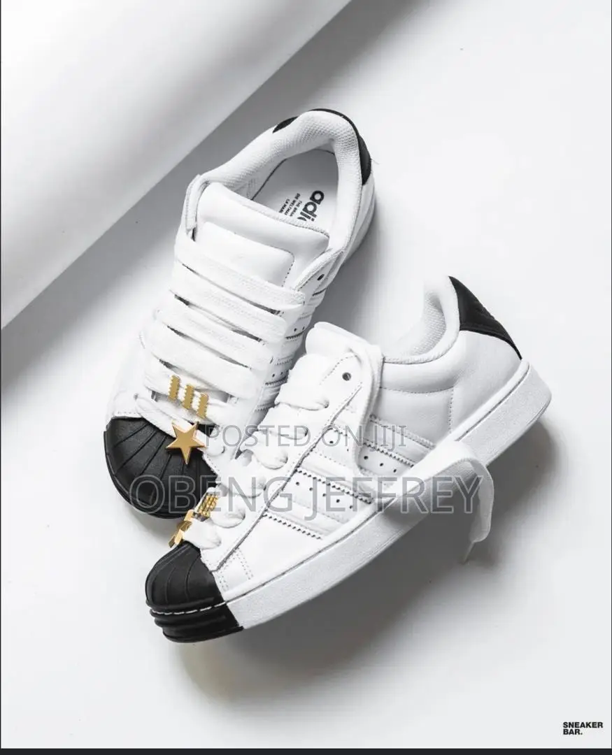 Original Adidas Superstar White, Gold Star
