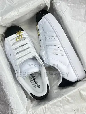 Original Adidas Superstar White, Gold Star