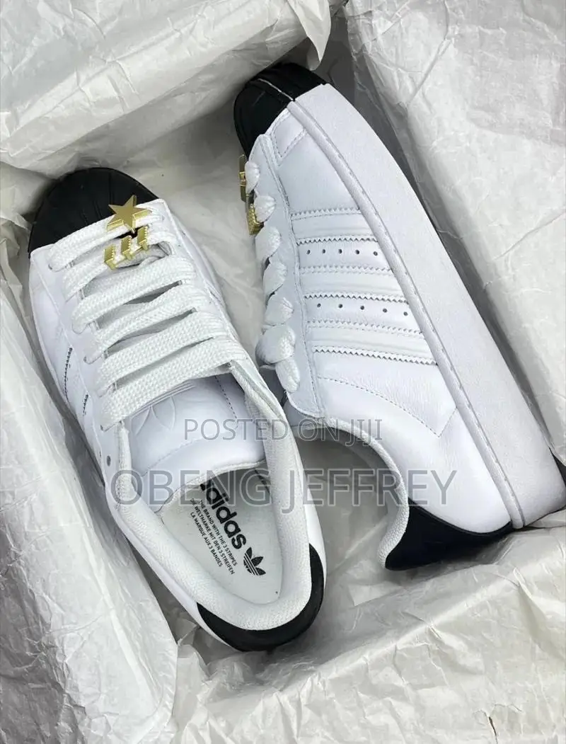 Original Adidas Superstar White, Gold Star