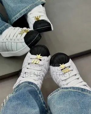 Original Adidas Superstar White, Gold Star