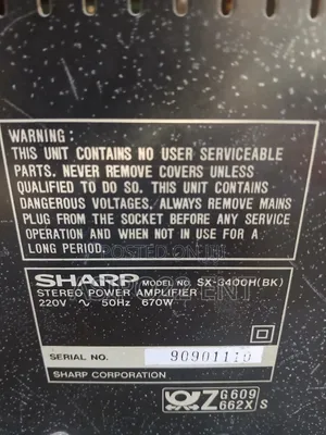 Sharp Stereo Power Amplifier SX 3400 BK