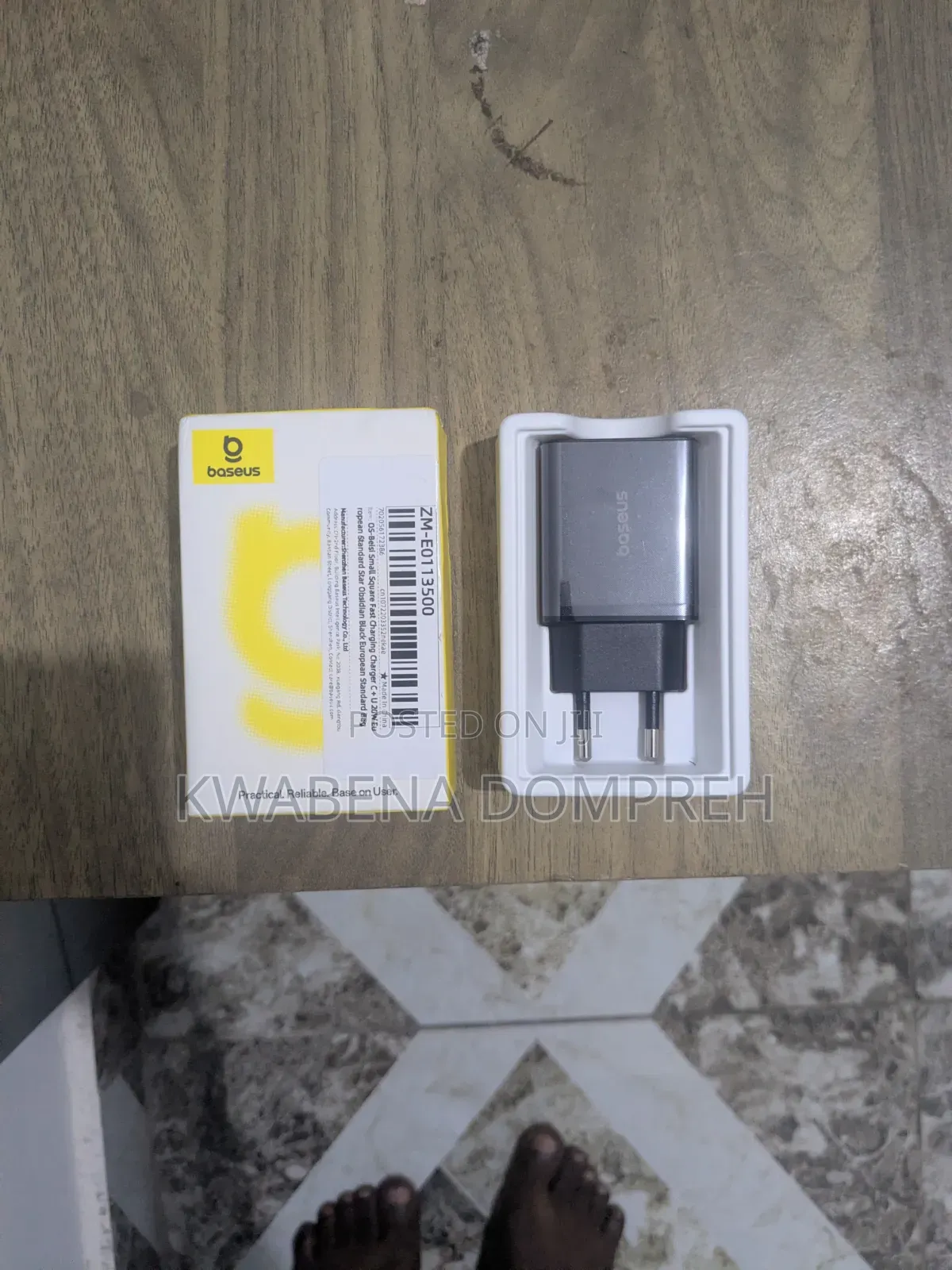 Original Baseus Type C and USB Slots 20w Fast Charging Adapter