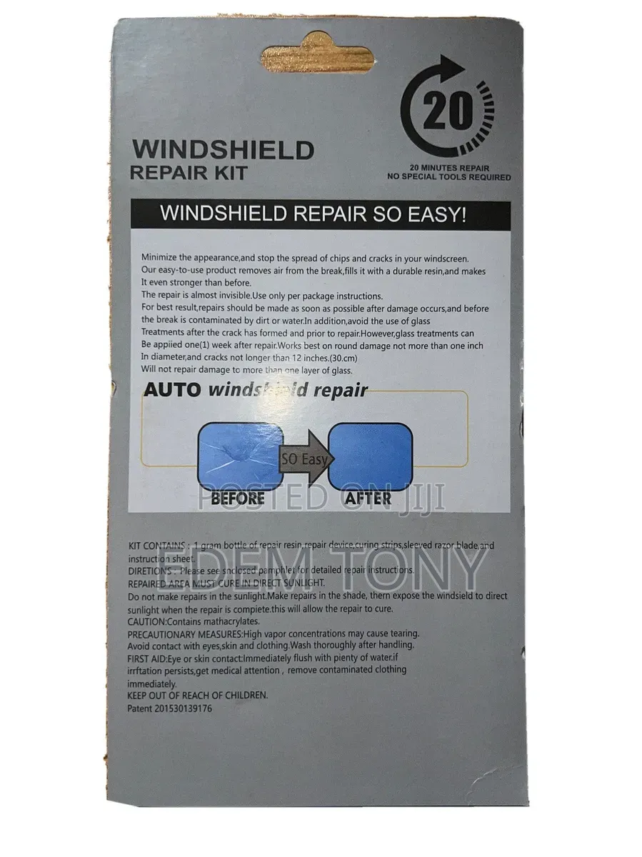 Do-It-Yourself Windshield Repair Kit :Fixing Small Cracks in Car Glass