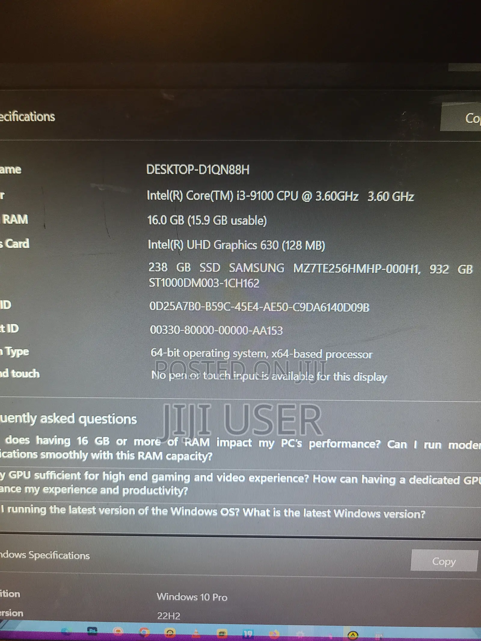 Desktop Computer MSI 16GB Intel Core i3 HDD+SSD 1T
