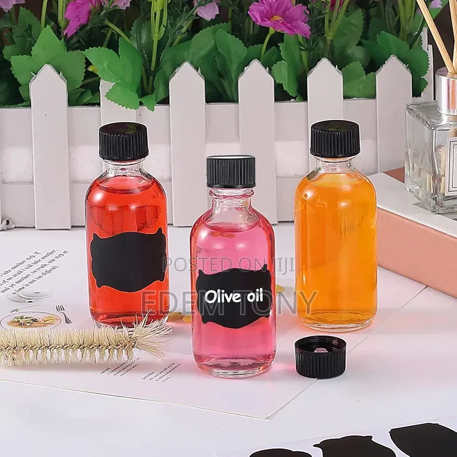 10pack 60ml Bottles With Caps,Small Clear Glass,Wellness Shot Bottles