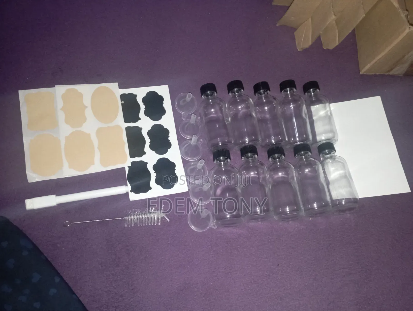 10pack 60ml Bottles With Caps,Small Clear Glass,Wellness Shot Bottles