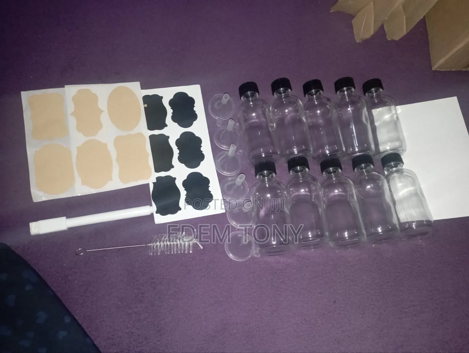 10pack 60ml Bottles With Caps,Small Clear Glass,Wellness Shot Bottles