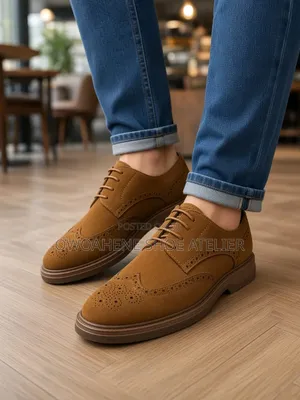 The Highlighted Item Features a Pair of DESAI Suede Men's Derby