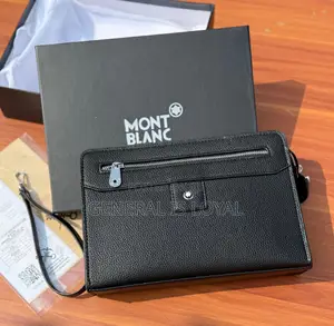 Mont Blanc Black Leather Purse / Clutches