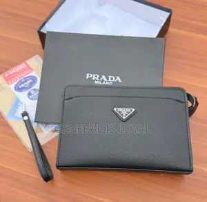 Prada Black Men’s Leather Purse / Clutches