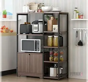 Kitchen Storage Cabinet Modern Multi-Purpose Shelving Unit