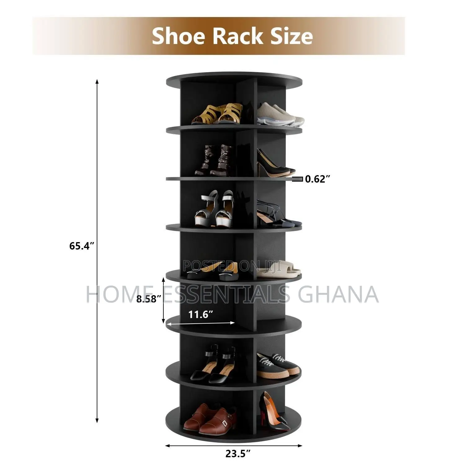 360 Rotational Shoe Rack