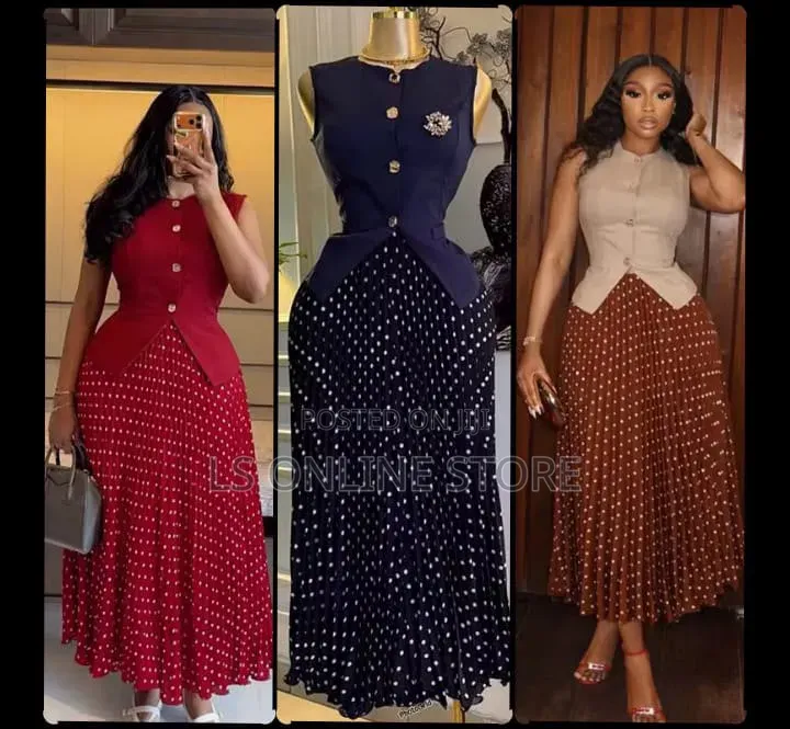 Sleeveless Waistcoat and Skirt