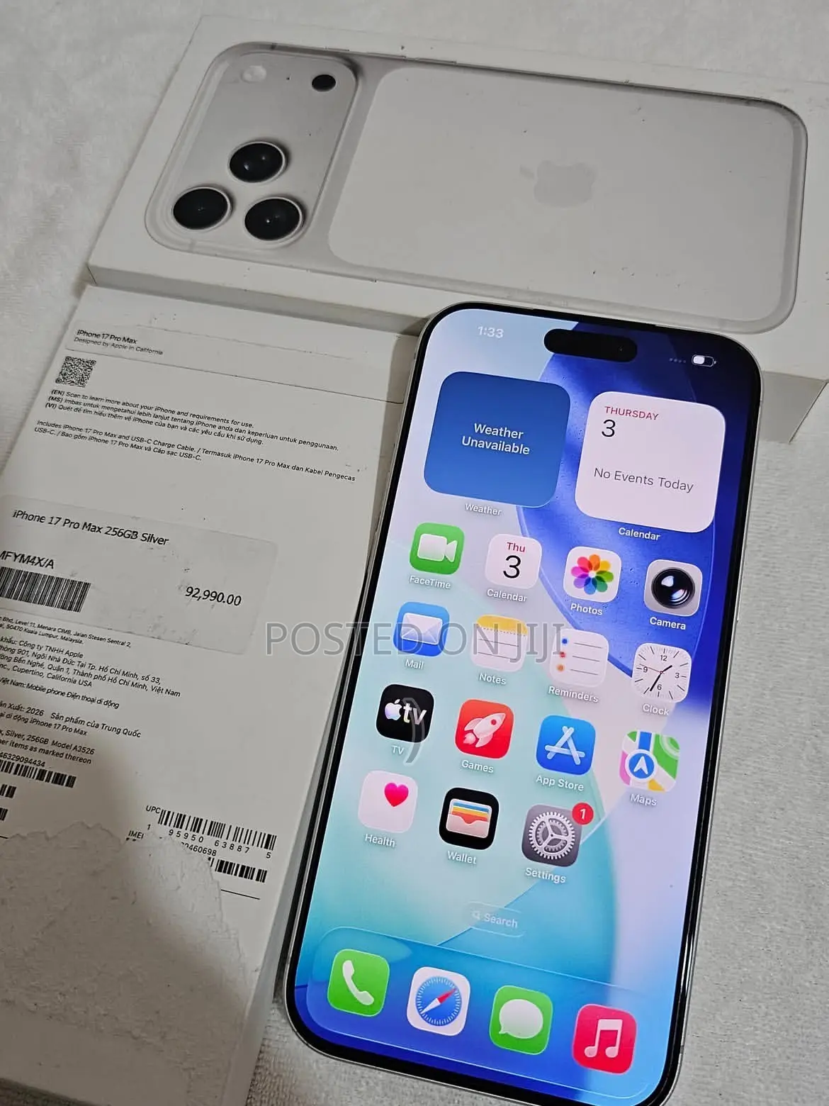 Apple iPhone 17 Pro Max 256 GB Silver