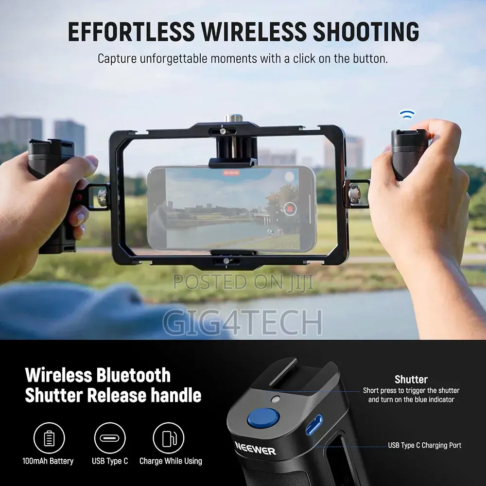 NEEWER Universal Phone Cage Video Rig With Side Handle