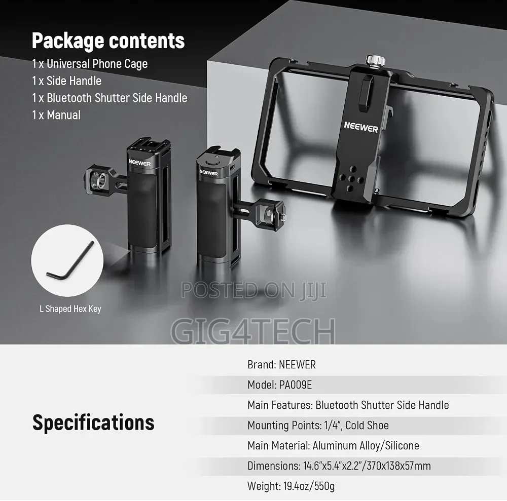 NEEWER Universal Phone Cage Video Rig With Side Handle