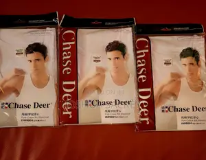 Men's Chase Deer Singlet | Pure Cotton Rib Vest | L, XL XXL
