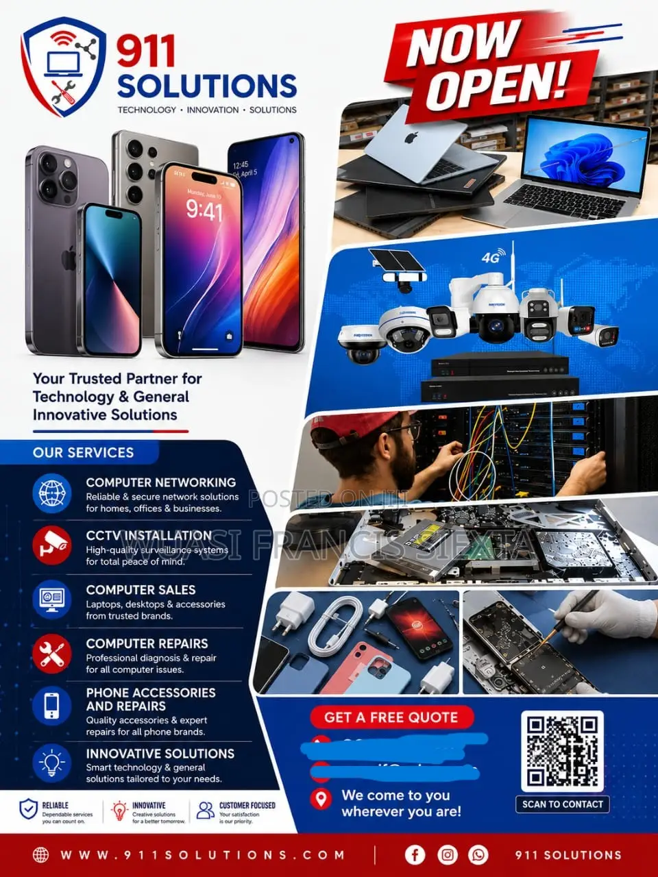 Tech Solutions., Hardware, Repairs, CCTV, Networking and Software