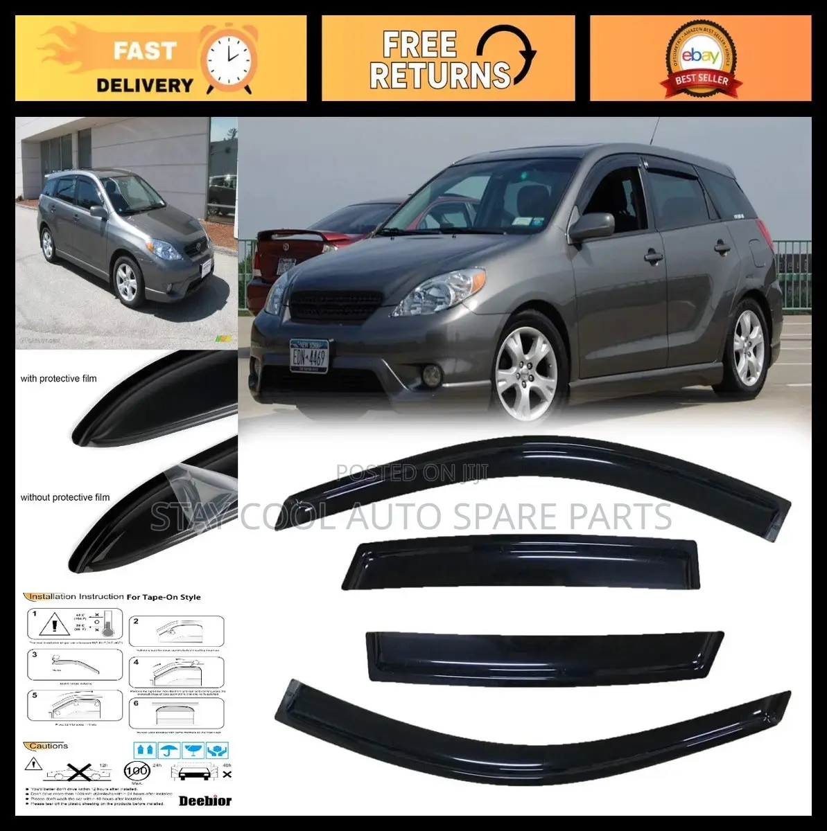 Toyota Matrix Door Sunshade