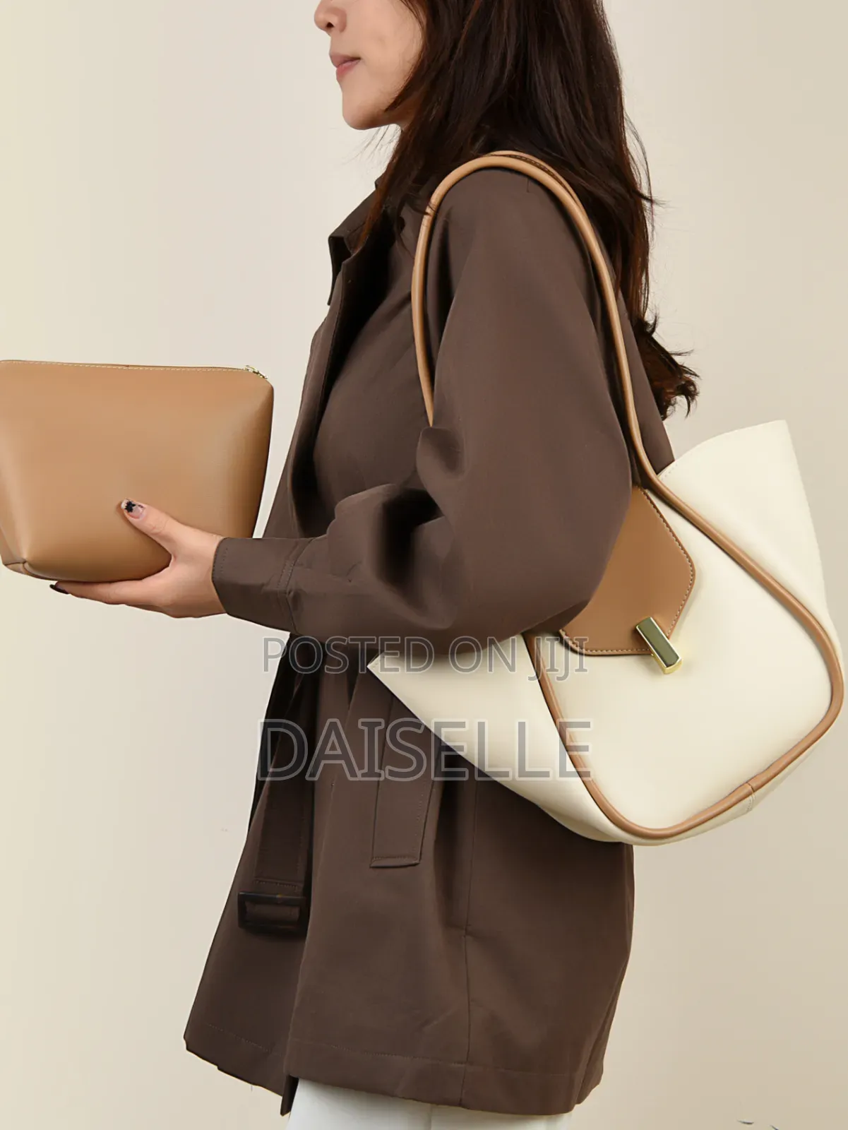 Luxury Tote Bag With Inner Pouch