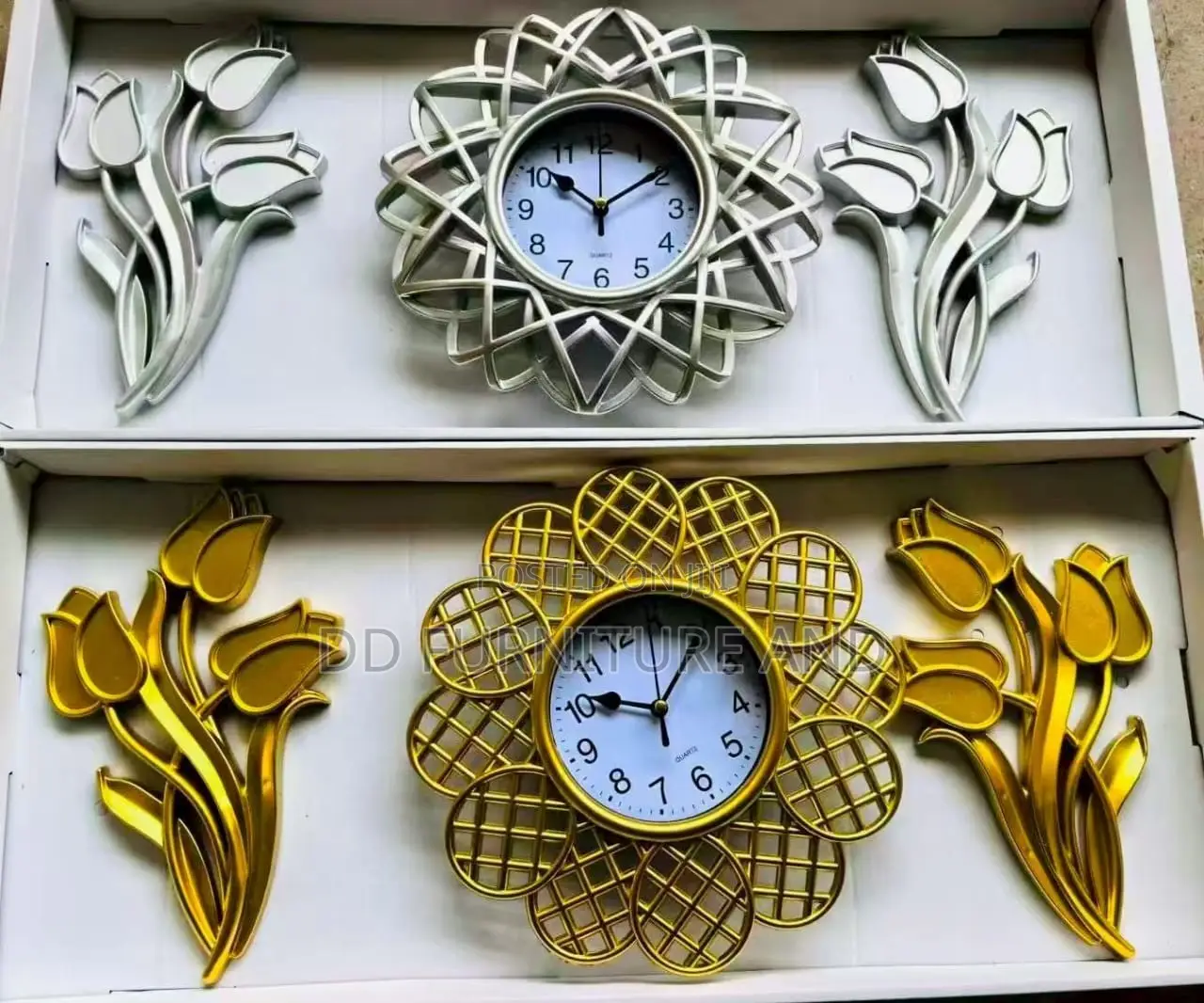 Wall Clock With a Metallic