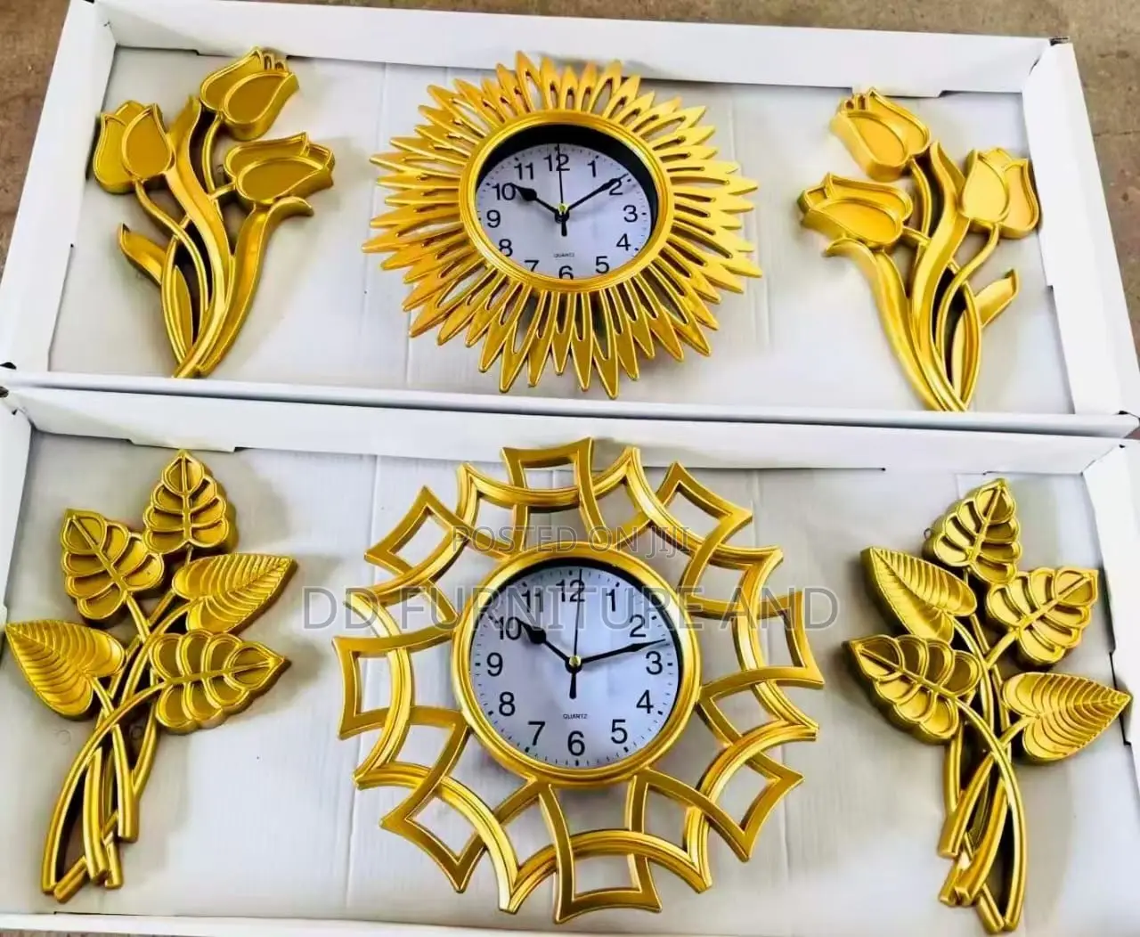 Wall Clock With a Metallic