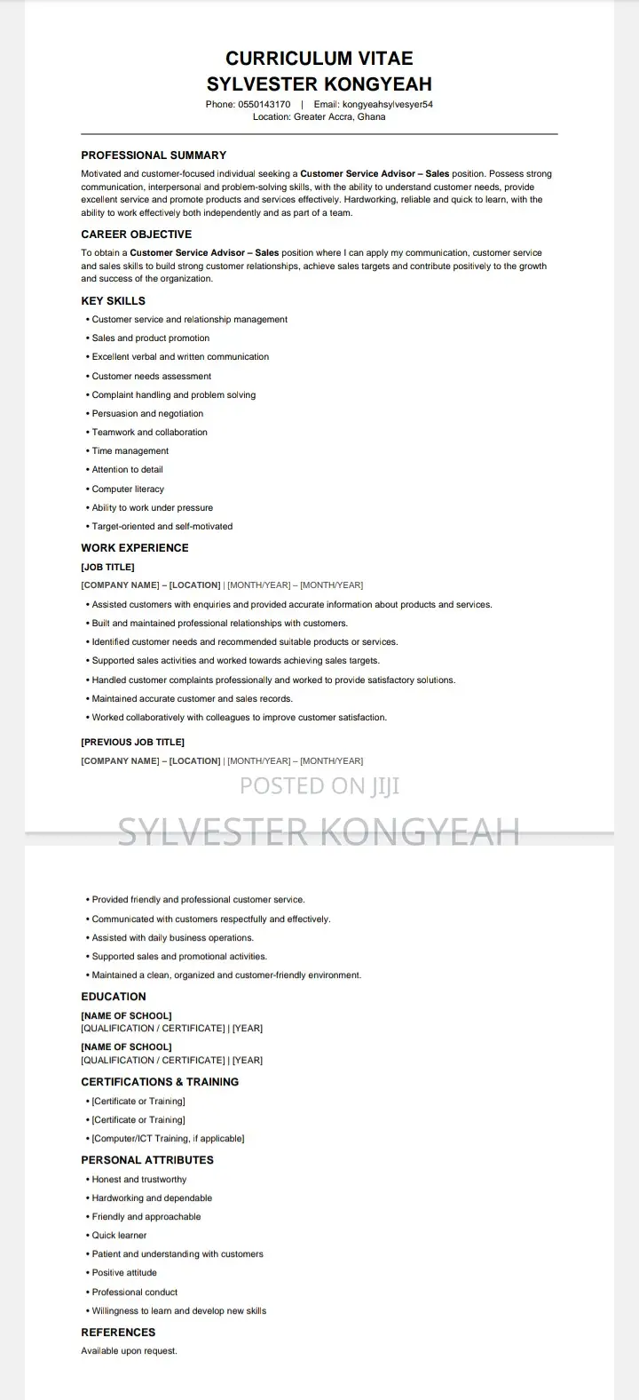 Logistics Transportation CV