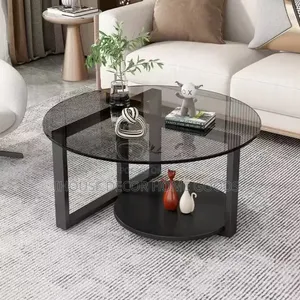 Metal Base Glass Center Table