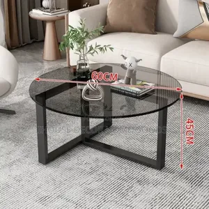 Metal Base Glass Center Table
