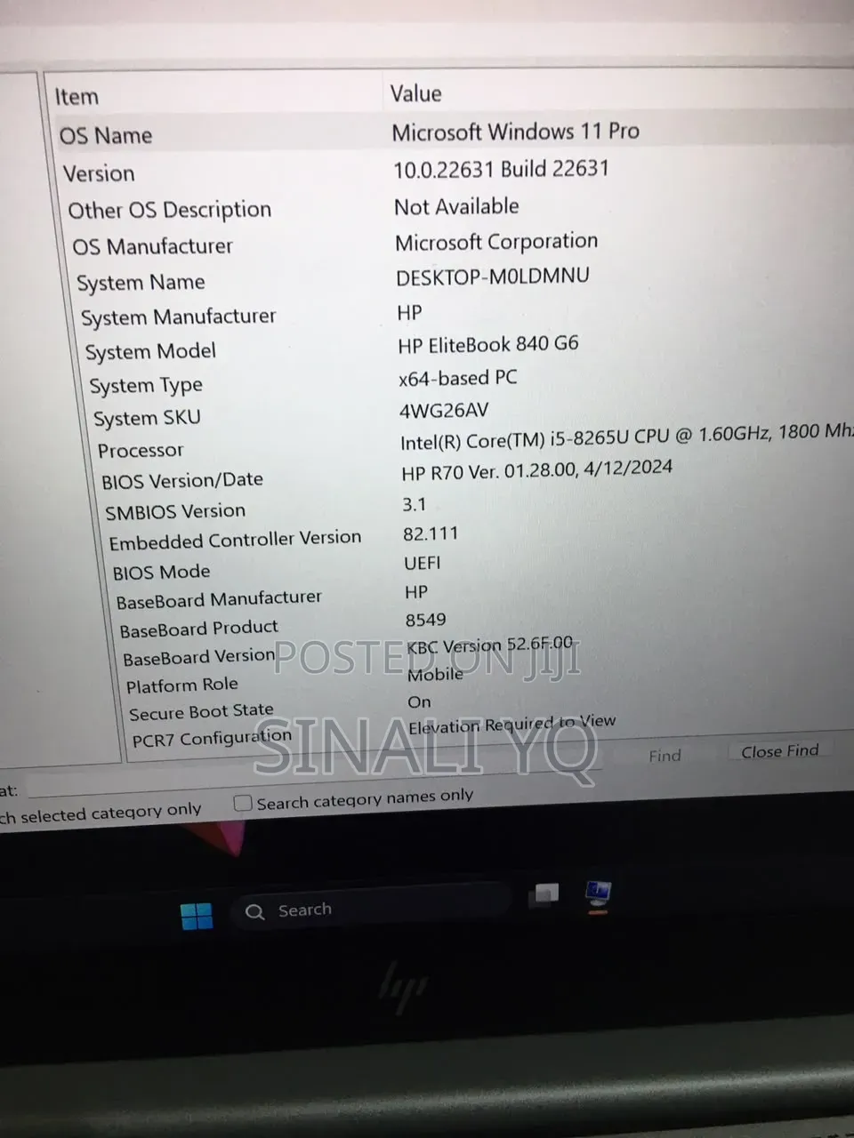 Laptop HP EliteBook 840 G6 8GB Intel Core i5 SSD 256GB