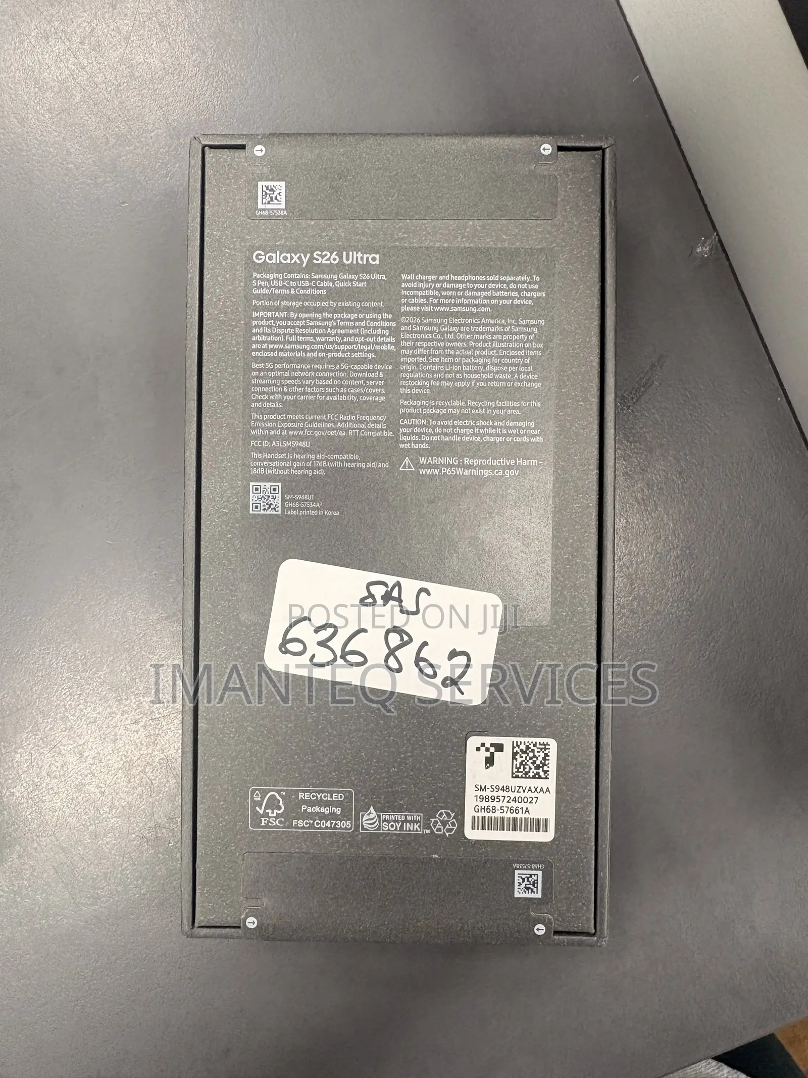 New Samsung Galaxy S26 Ultra 5G 256 GB