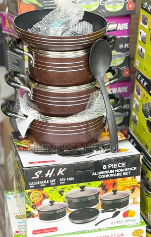 8 Pieces Aluminum Non-Stick Cookware Set