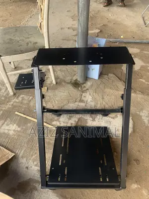 Adjustable Black Metal Racing Steering Wheel Stand