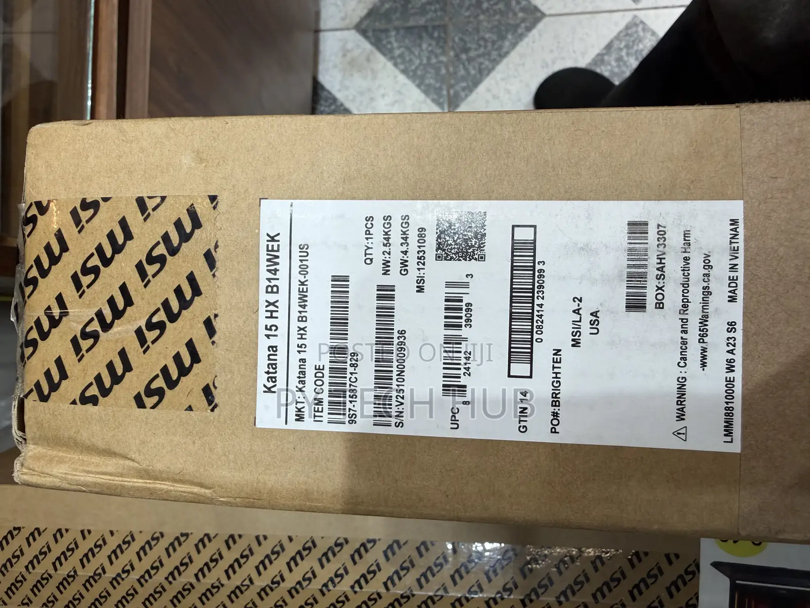 New Laptop MSI Katana 15 16GB Intel Core i7 SSD 512GB