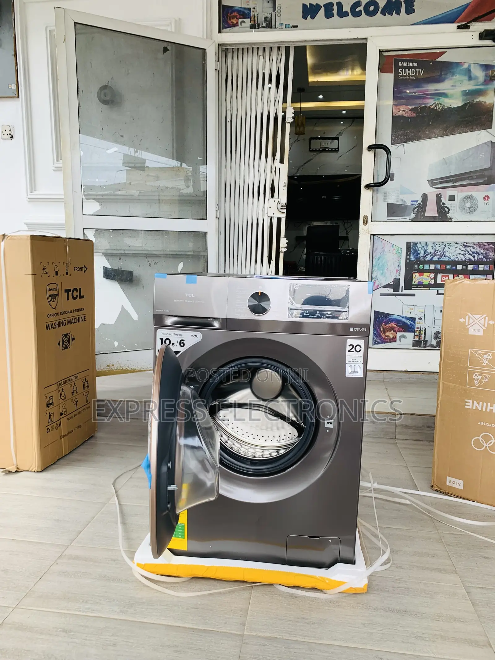 TCL 10.5kg/6kg DD Inverter Washer Dryer Combo| 1200 Rpm, Dark Grey