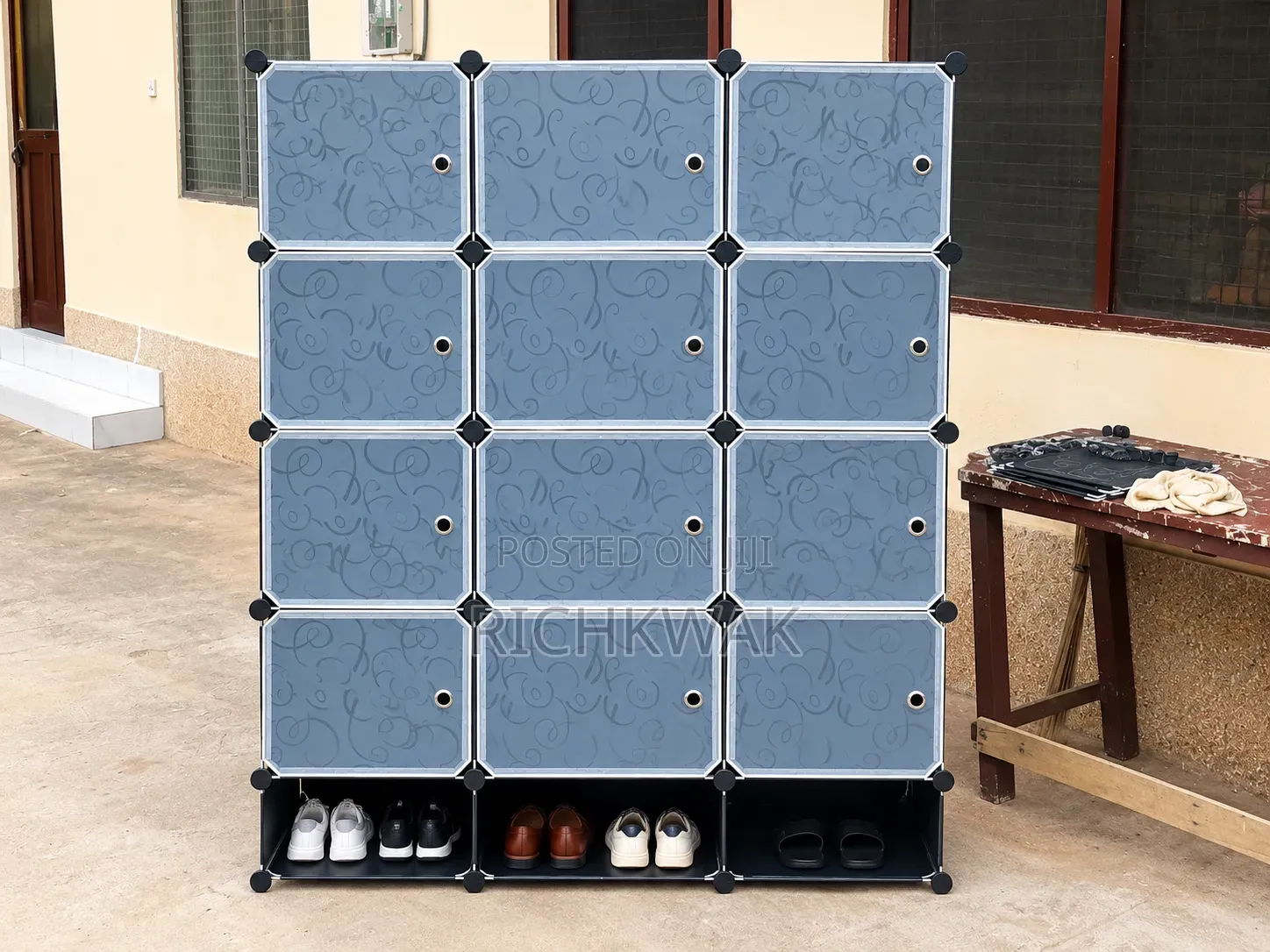 12 Cubes Plastic Wardrobe With Shoe Storage