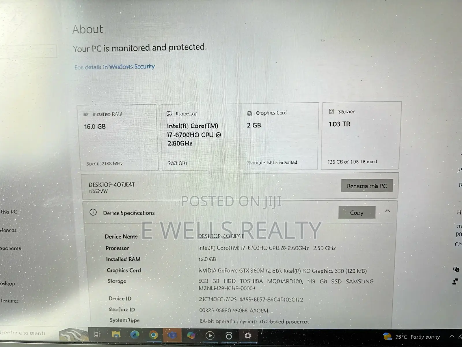 Laptop Asus ROG GL752VW 16GB Intel Core i7 HDD+SSD 1T