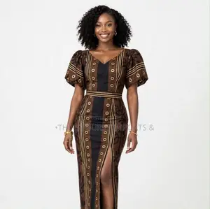 Original Phoenix Hitarget 6 Yards Brown Black Gold - 100% Cotton