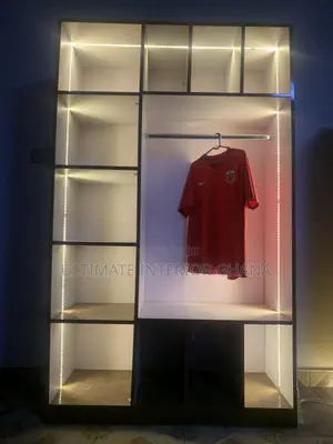 Modern Open Wardrobe With LED Light - 8 Compartments - Kumasi