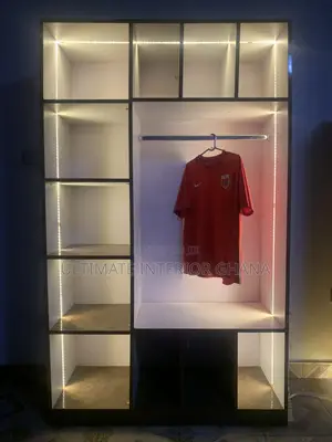 Modern Open Wardrobe With LED Light - 8 Compartments - Kumasi