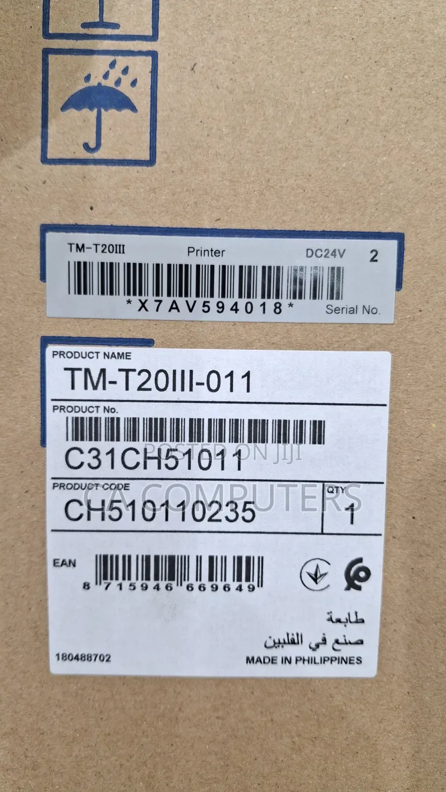 Epson Tm T20iii Thermal Receipt Printer
