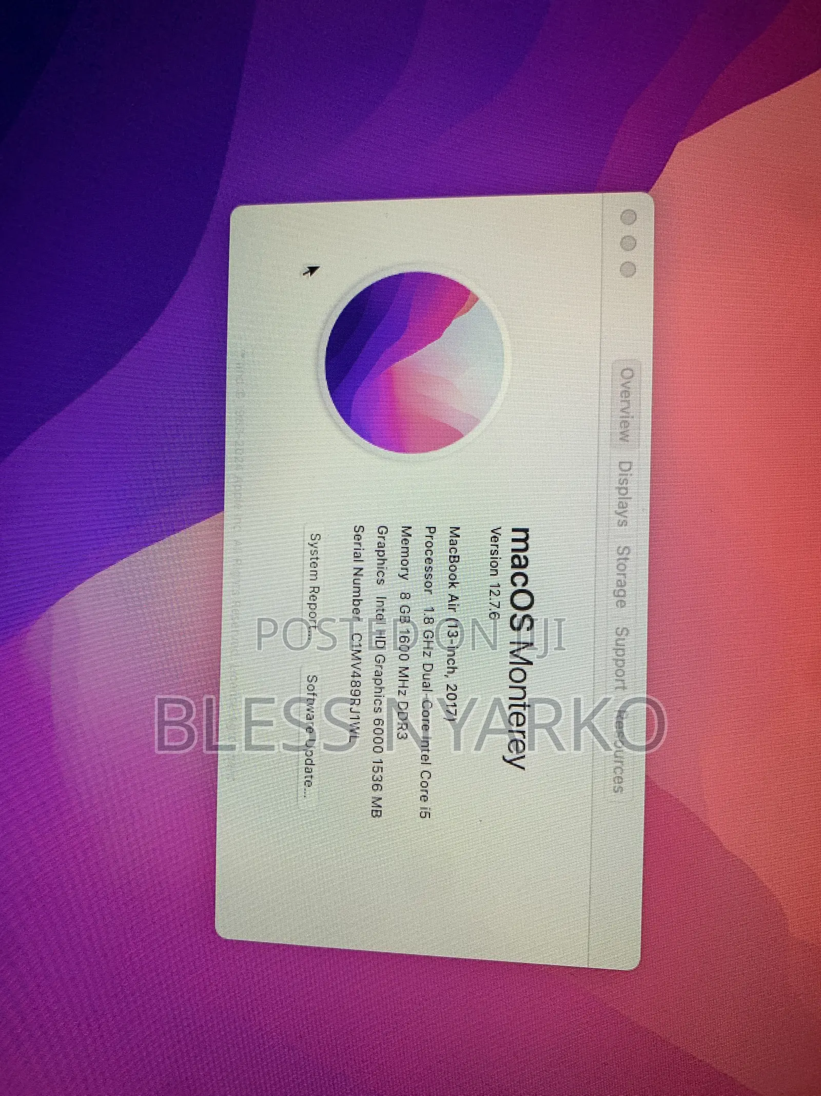 New Laptop Apple MacBook Air 8GB Intel Core i5 SSD 256GB