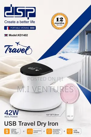 Mini Rechargeable Travel Iron