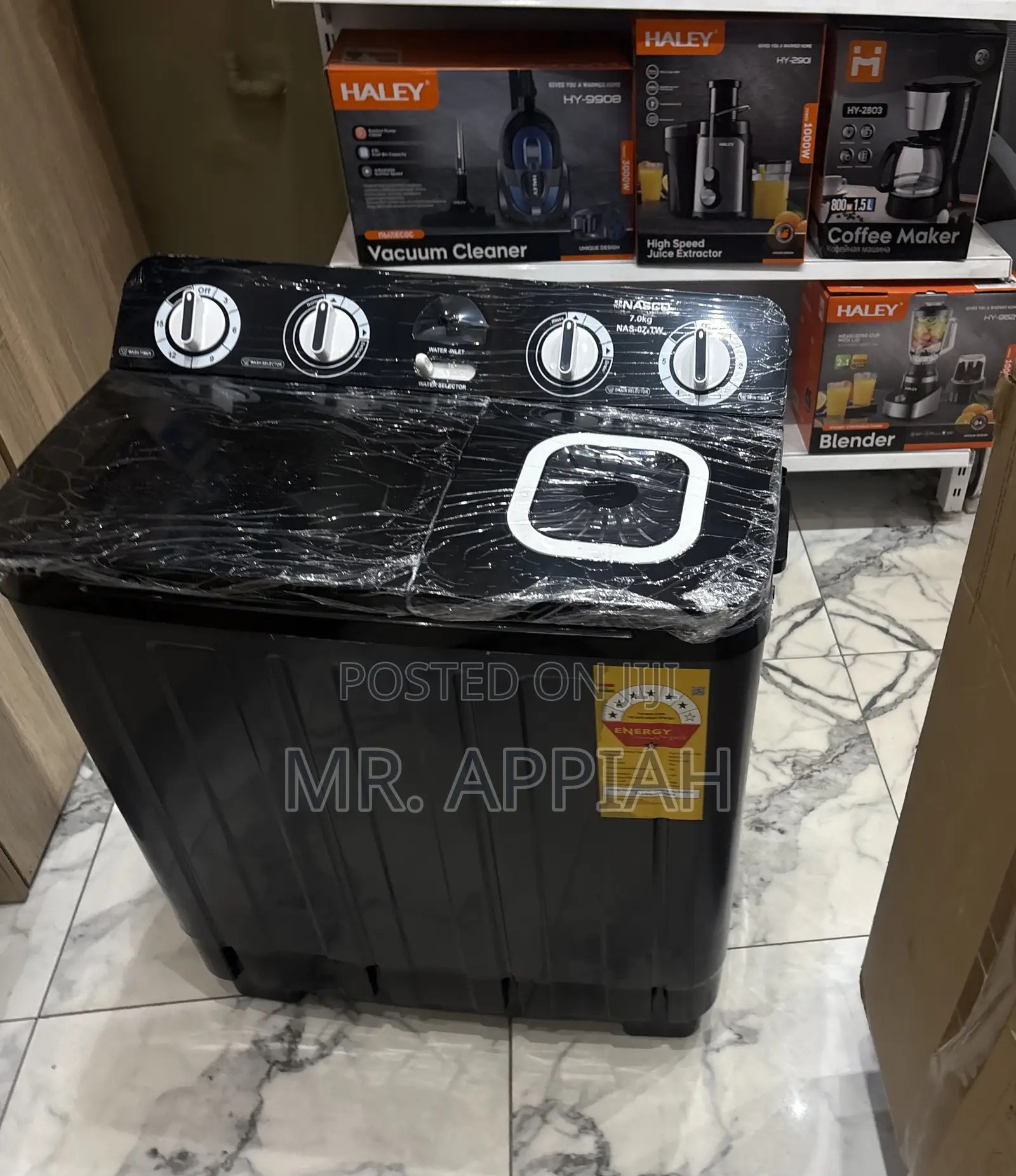 Super Affordable Nasco 7kg Semi-Automatic Washing Machine(dark Gray)