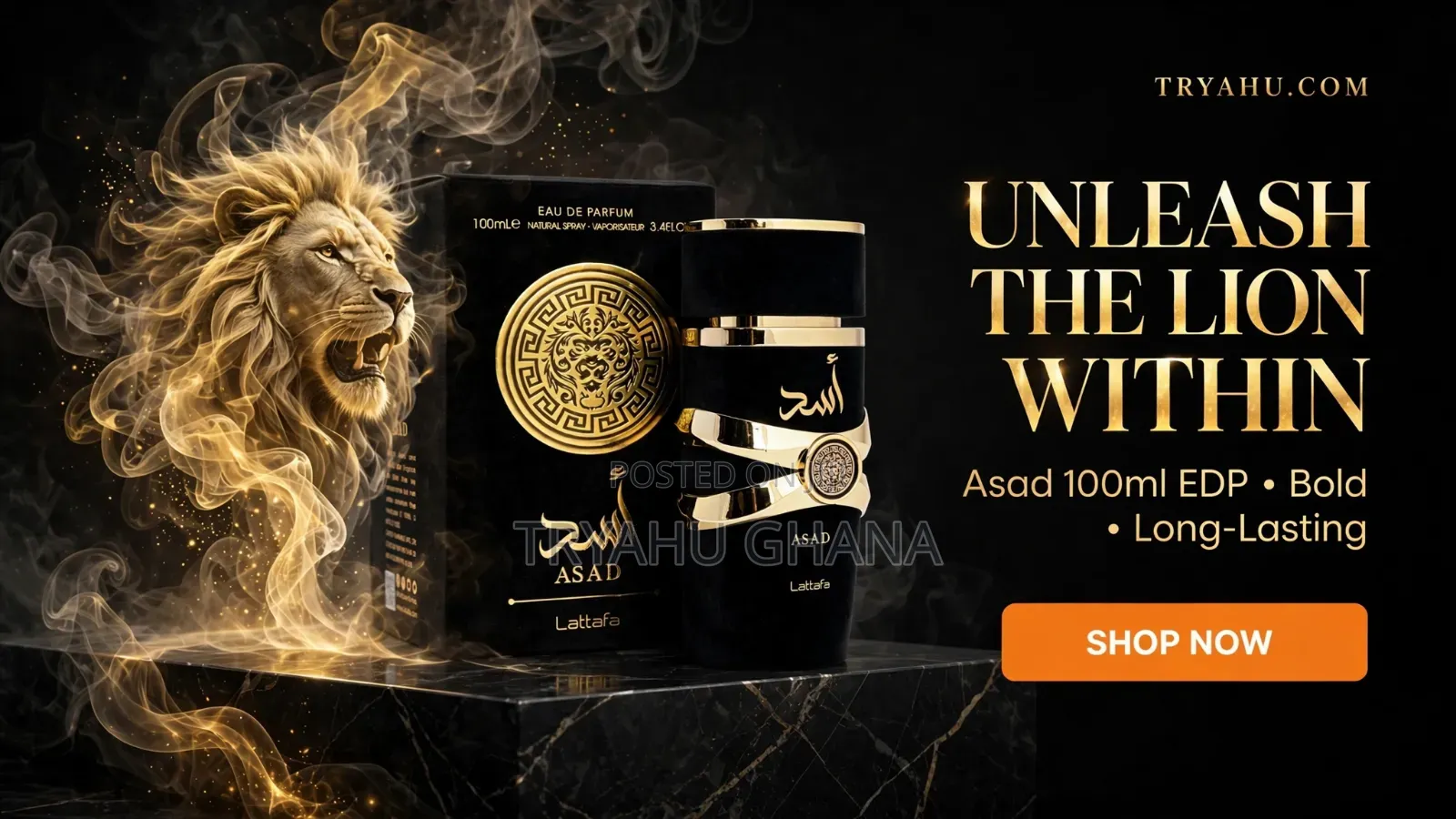 Lattafa Asad 100ml EDP Price in Ghana | Original Perfume – Tryahu