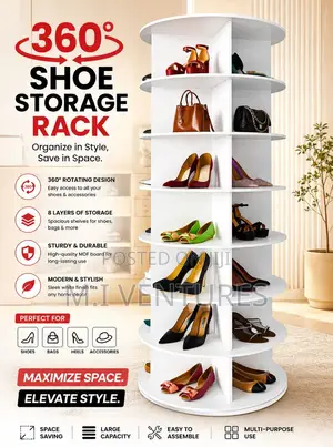 7 Tier Rotating Corner Display Shelf / Storage Organizer